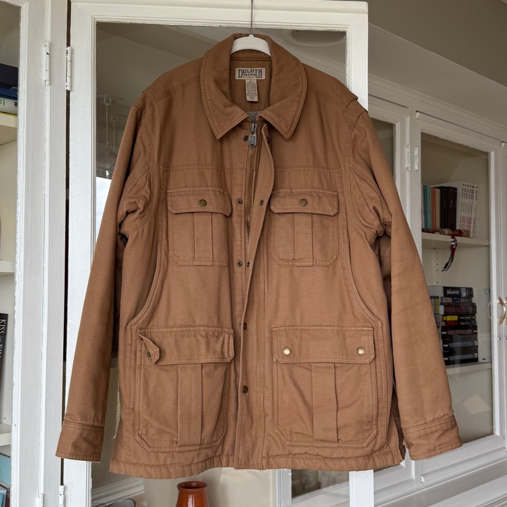 Duluth Trading Co brown Fire Hose jacket size Large
